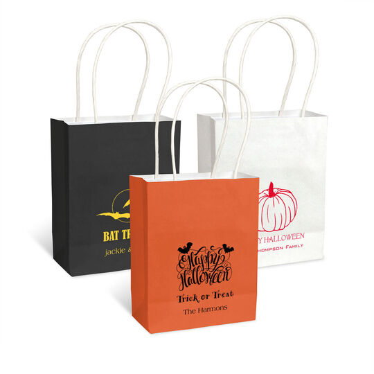 Personalized Mini Twisted Handled Bags for Halloween